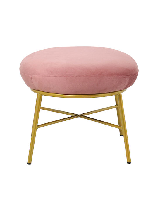 Stool For Living Room Upholstered with Velvet Susanna Rotten apple 56x47x40cm