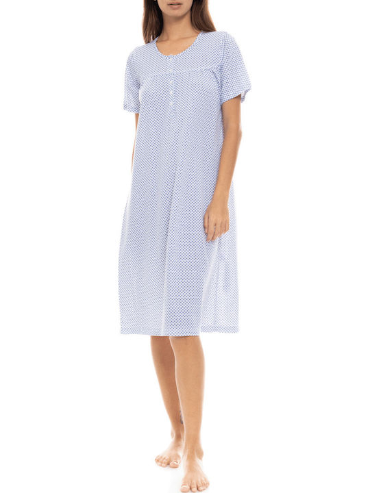 Pink Label Summer Women's Nightdress Blue