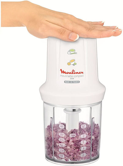 Moulinex Multimoulinette Compact Mini Tocător Multi 270W cu Recipient 250ml Alb