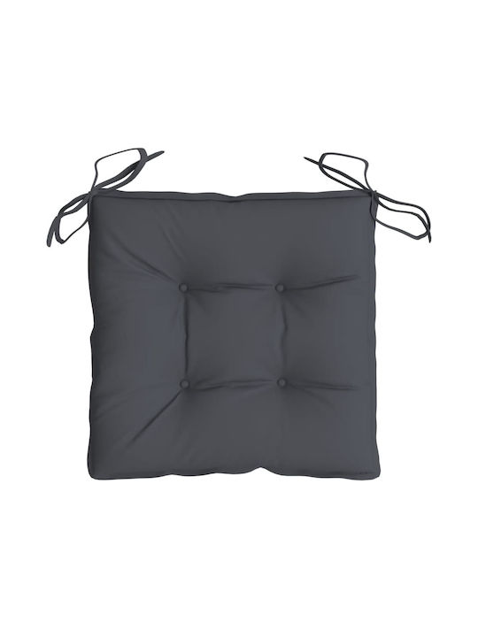 vidaXL Waterproof Garden Chair Cushion Anthracite 2 Pieces 50x50 cm