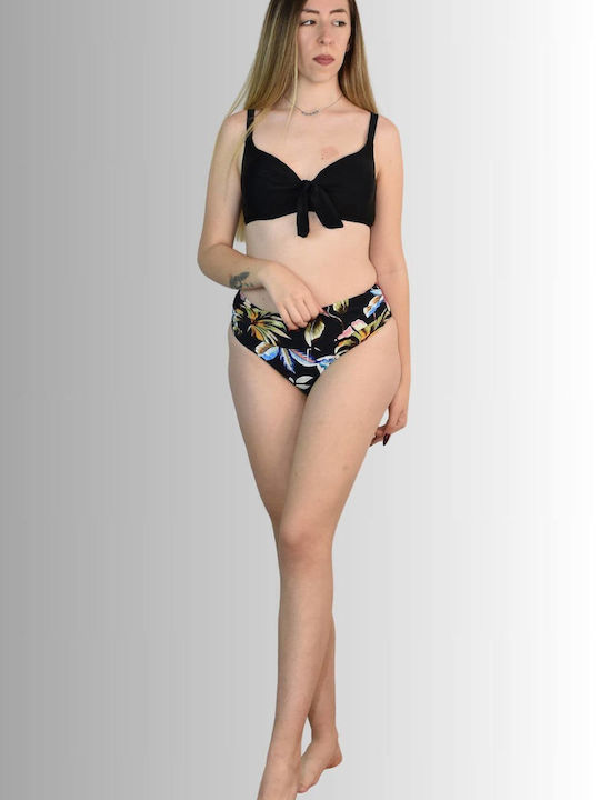 Set Bikini mit Leichte Verstärkung Schwarz