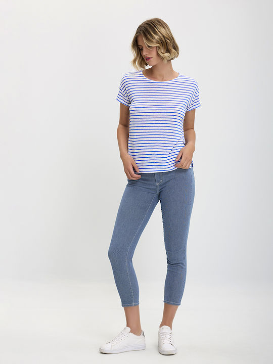 The Fashion People Women's T-shirt Striped Blue