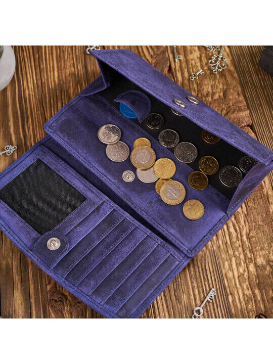 Дамско Портмоне Класически с RFID Тъмносин