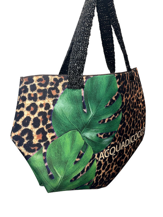 Acquadicocco Straw Beach Bag Animal Print
