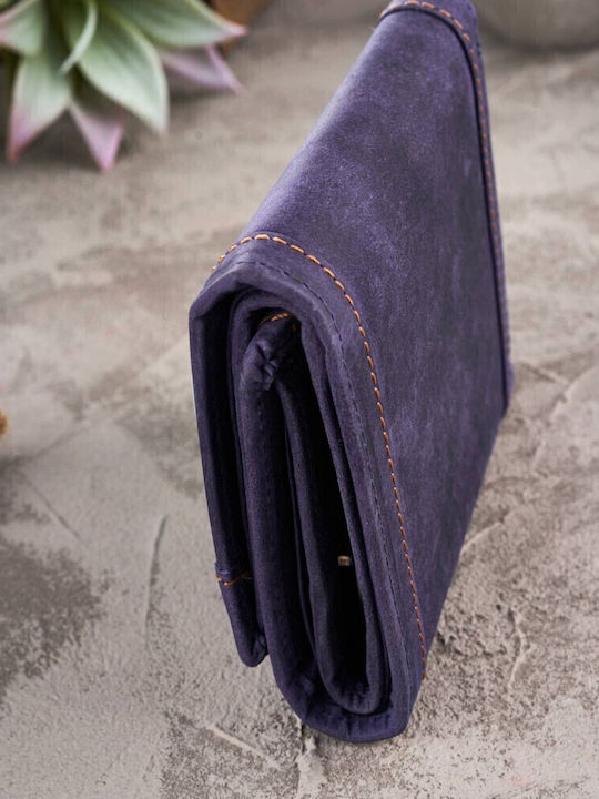 Mic Din piele Portofel de damă Clasice cu RFID Violet