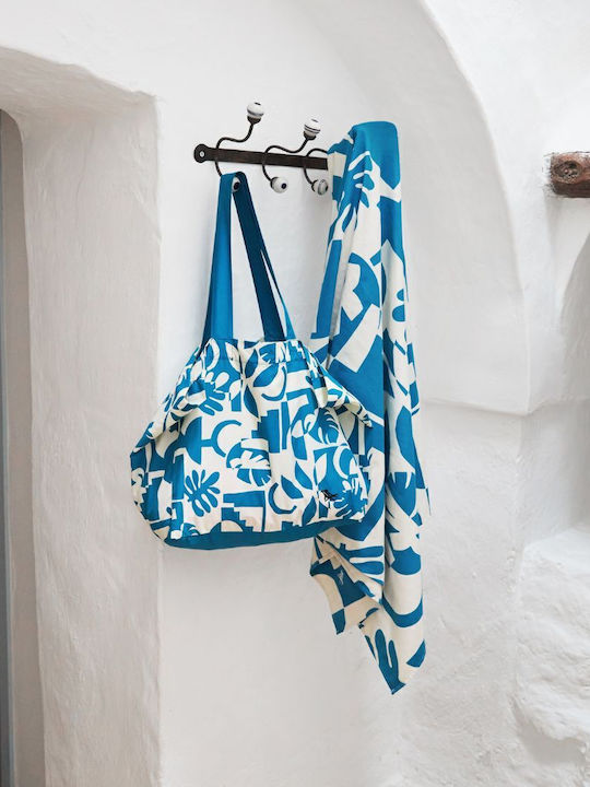 Dock & Bay Geantă De Plajă Din Material Textil Albastră