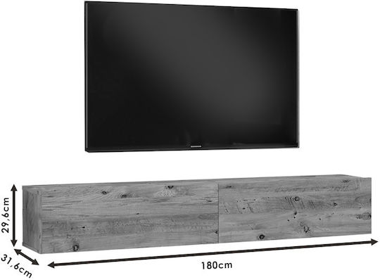 TV Stand Dello White-Sonoma L180xD31.6xH29.6cm