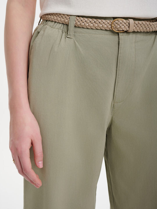 Make your image Women's Cotton Trousers Olive