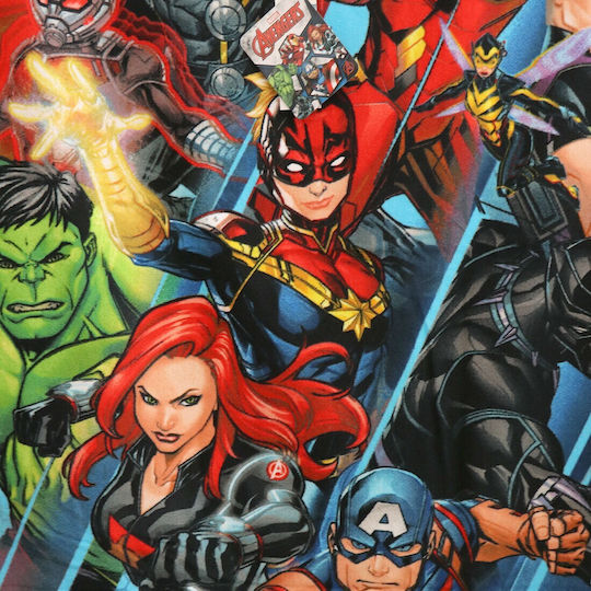 Marvel Παιδική Πετσέτα Θαλάσσης Μπλε Avengers 137x70εκ.
