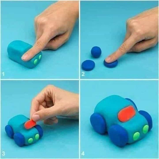 Set de cutii de plastilină 3 culori 3pcs 1pxd113