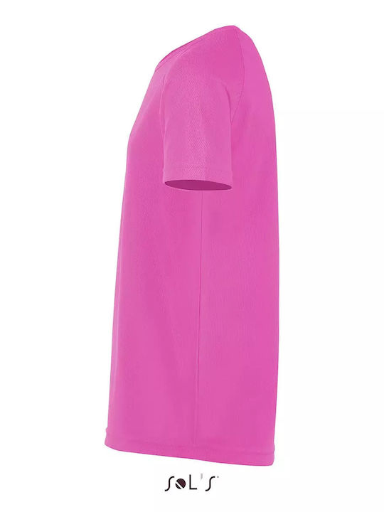 Kids' T-shirt Neon Pink 2 Sporty