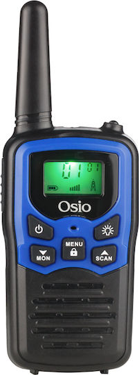 Osio Opm-1010 Wireless Transceiver PMR 0.5W with Monochrome Screen Set of 2pcs In Blue Color