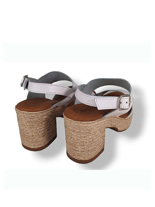 Leather Sandals White