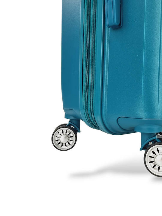 Forecast Reisekoffer Hart Blau mit 4 Räder Höhe 55cm
