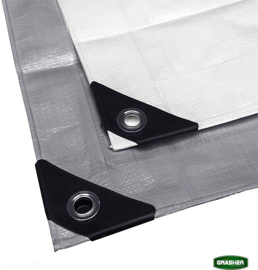 Grasher Αδιάβροχος Μουσαμάς 250gr/m² 6x4μ. Βαρέως Τύπου Γκρι