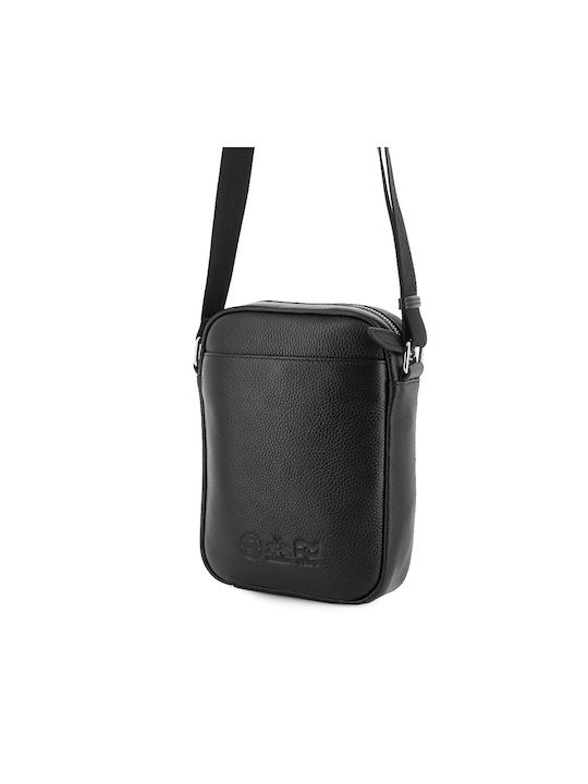 La Martina Leather Men's Bag Shoulder / Crossbody Black