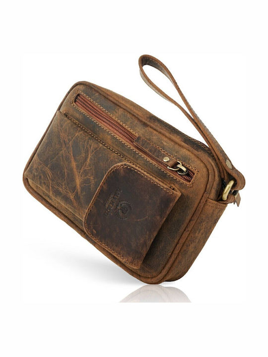 Leather Men's Bag Handbag Brown