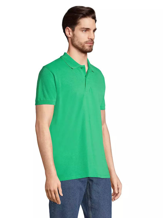 Sol's Perfect Men's Short Sleeve Promotional Blouse Green Open