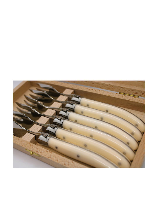 Laguiole Set of Forks Table Brown 6pcs