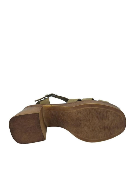 Leather Sandals Green