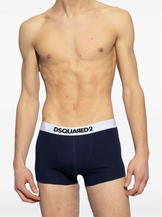 Dsquared2 Ανδρικά Μποξεράκια Μπλε 2Pack