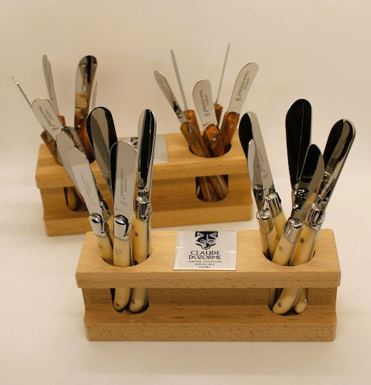 Laguiole Elfenbein Set mit Sockel