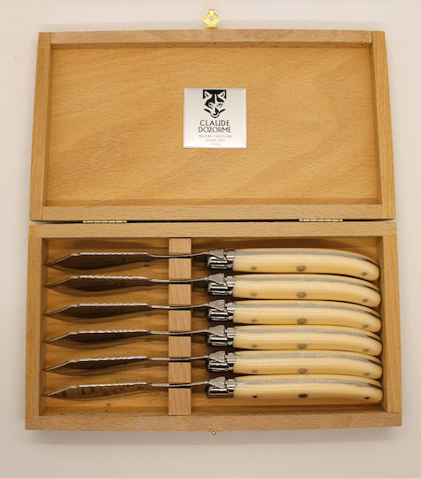 Laguiole Ivory Μαχαίρια Ψαριού από Ανοξείδωτο Ατσάλι 6τμχ