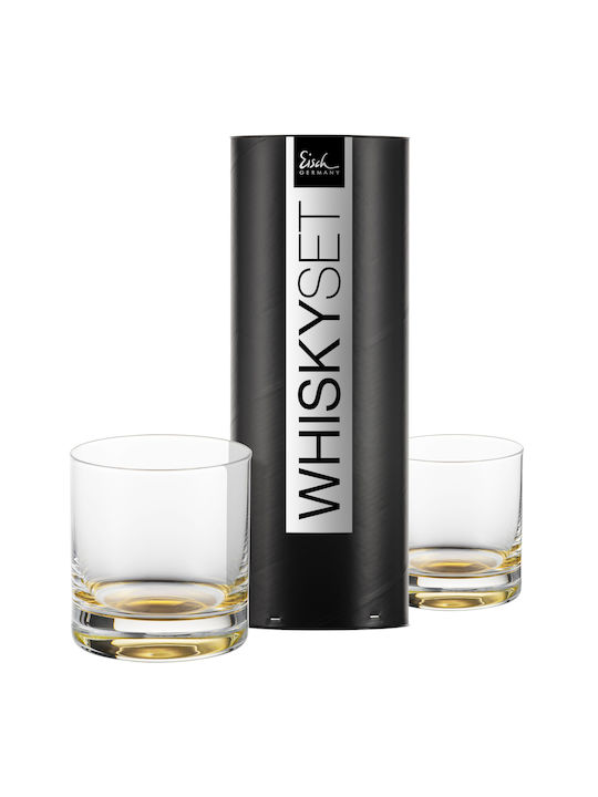 Eisch Set Gläser Whiskey / Cocktail/Trinken aus Kristall in Gold Farbe 400ml 2Stück