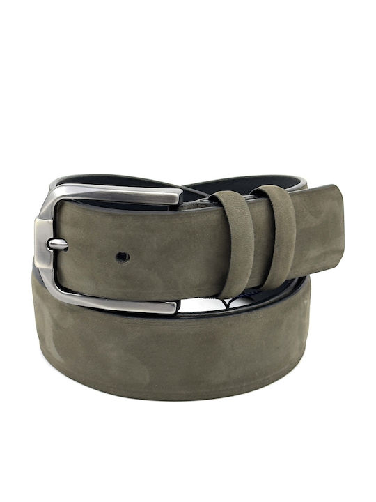 Men's Belt Leather Khaki LC-01/OLIVE