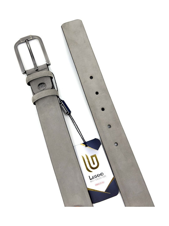 Men's Belt Leather Gray