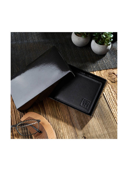 Paolo Peruzzi Men's Leather Wallet with RFID Black