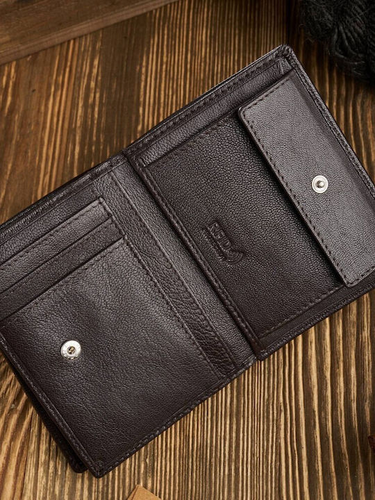 Leather Men's Wallet Classic with RFID Brown