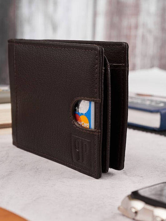 Leder Herren Geldbörse Klassisch mit RFID Braun