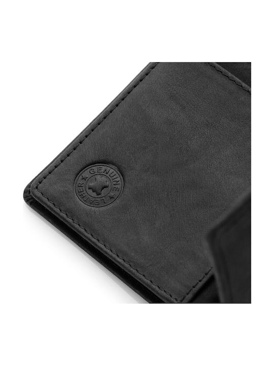 Leather Men's Wallet Classic with RFID Blue