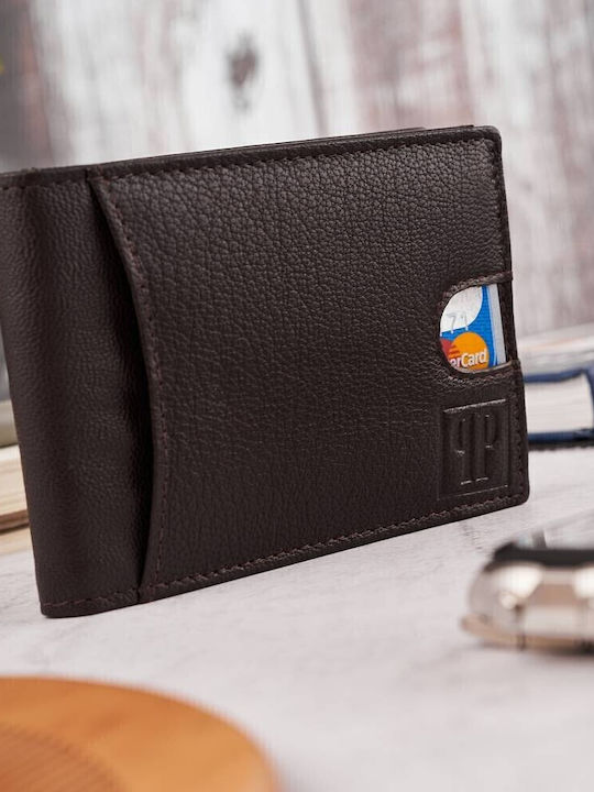 Leder Herren Geldbörse Klassisch mit RFID Braun