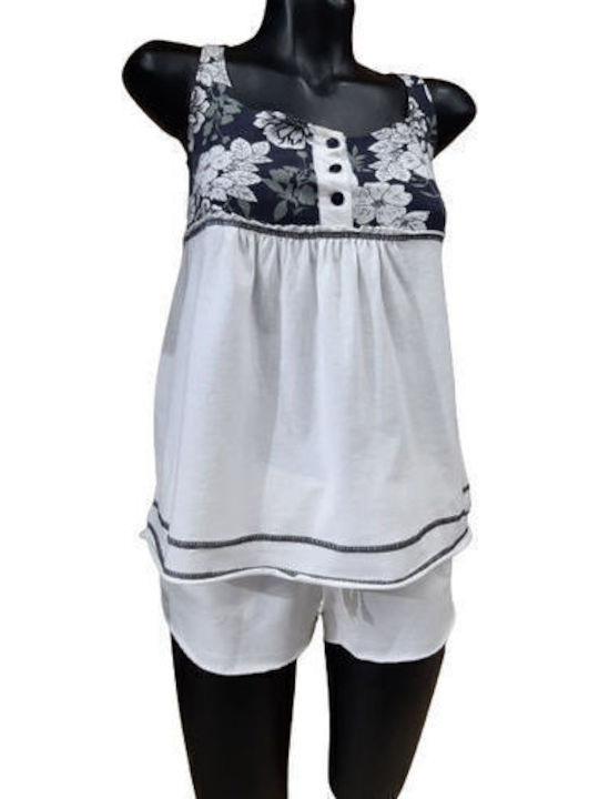Happy People Summer Women's Pyjama Set White Happy People Summer Women's Pyjama Set White