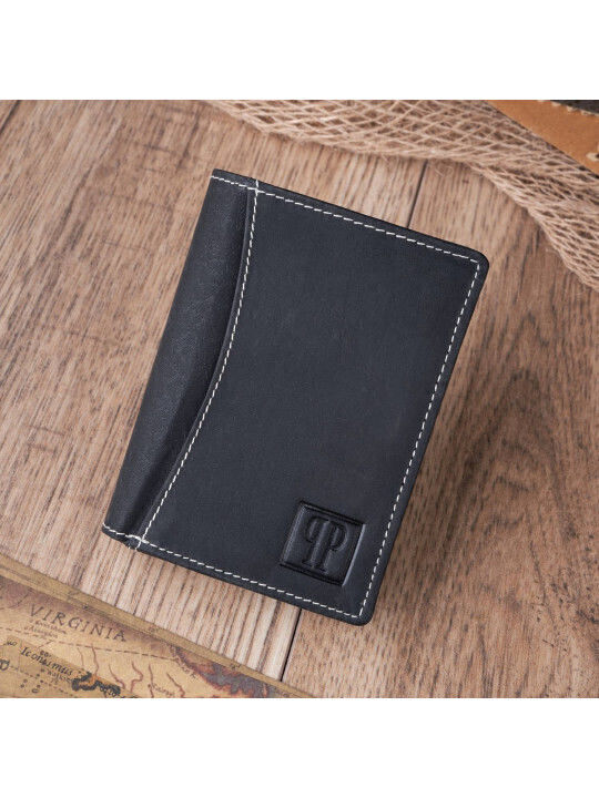 Δερμάτινο Ανδρικό Πορτοφόλι με RFID Μαύρο