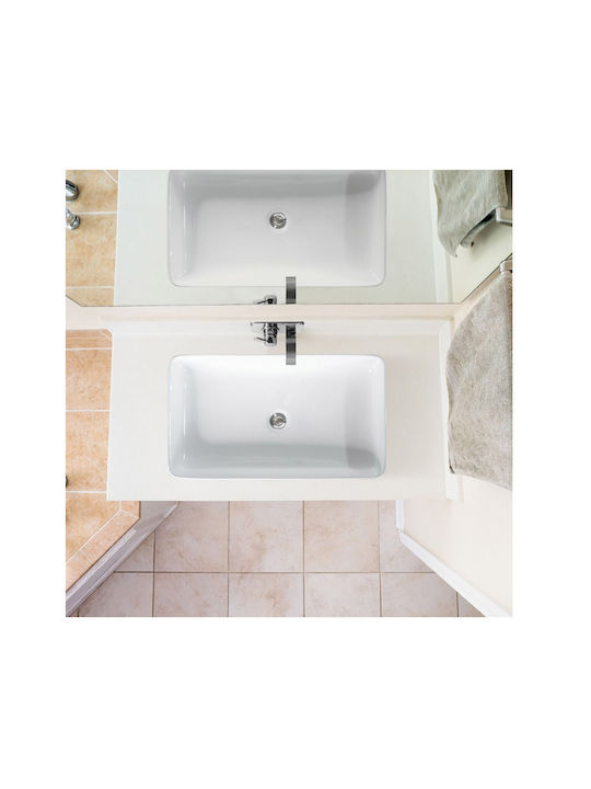 Costway Επικαθήμενος Νιπτήρας Κεραμικός 60x35x11cm Κεραμικός