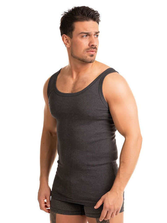 Giorgio Men's Undershirt Sleeveless Charcoal