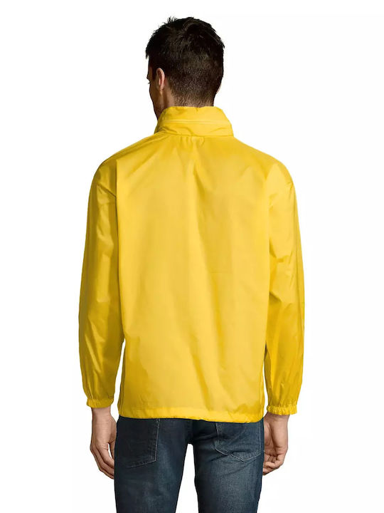 Sol's Men's Jacket Waterproof and Windproof Yellow