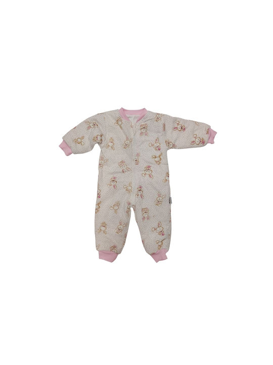 Kamtex Baby Iarna Sac de dormit cu picioare Roz