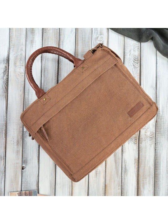 Paolo Peruzzi Tasche für Laptop 14" MacBook Pro 14-Zoll M2 2023/M1 2021 in Braun Farbe E-04-BR