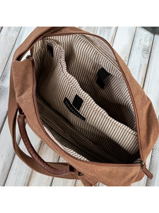 Paolo Peruzzi Tasche für Laptop 14" MacBook Pro 14-Zoll M2 2023/M1 2021 in Braun Farbe E-04-BR
