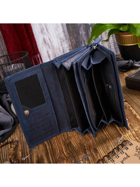 Leather Waist Bag Navy Blue