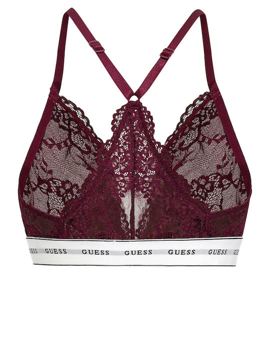 Guess Bralette Σουτιέν Dark Plum