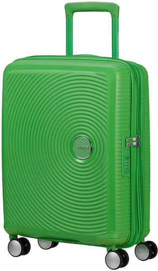 American Tourister Soundbox Spinner Exp 55/20 Kabinenreisekoffer Hartschalen Grass Green mit 4 Räder Höhe 55cm