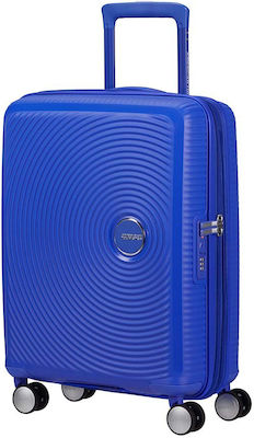 American Tourister Soundbox Spinner Exp 55/20 Cabin Travel Suitcase Hard Cobalt Blue with 4 Wheels