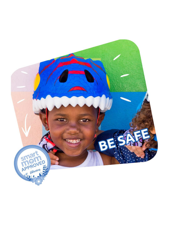Crazy Safety Kids' Helmet for City Bike Blue with LED Light