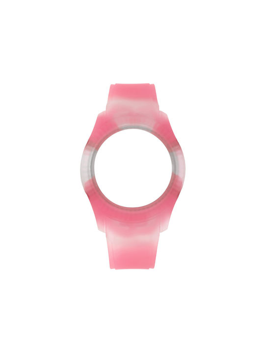 WATX & CO Καουτσούκ Λουράκι Ροζ 43mm