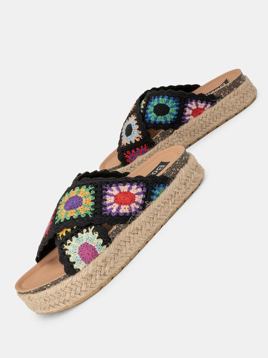Sandale Casual Damă Negre K24-301-5160-NEGRU